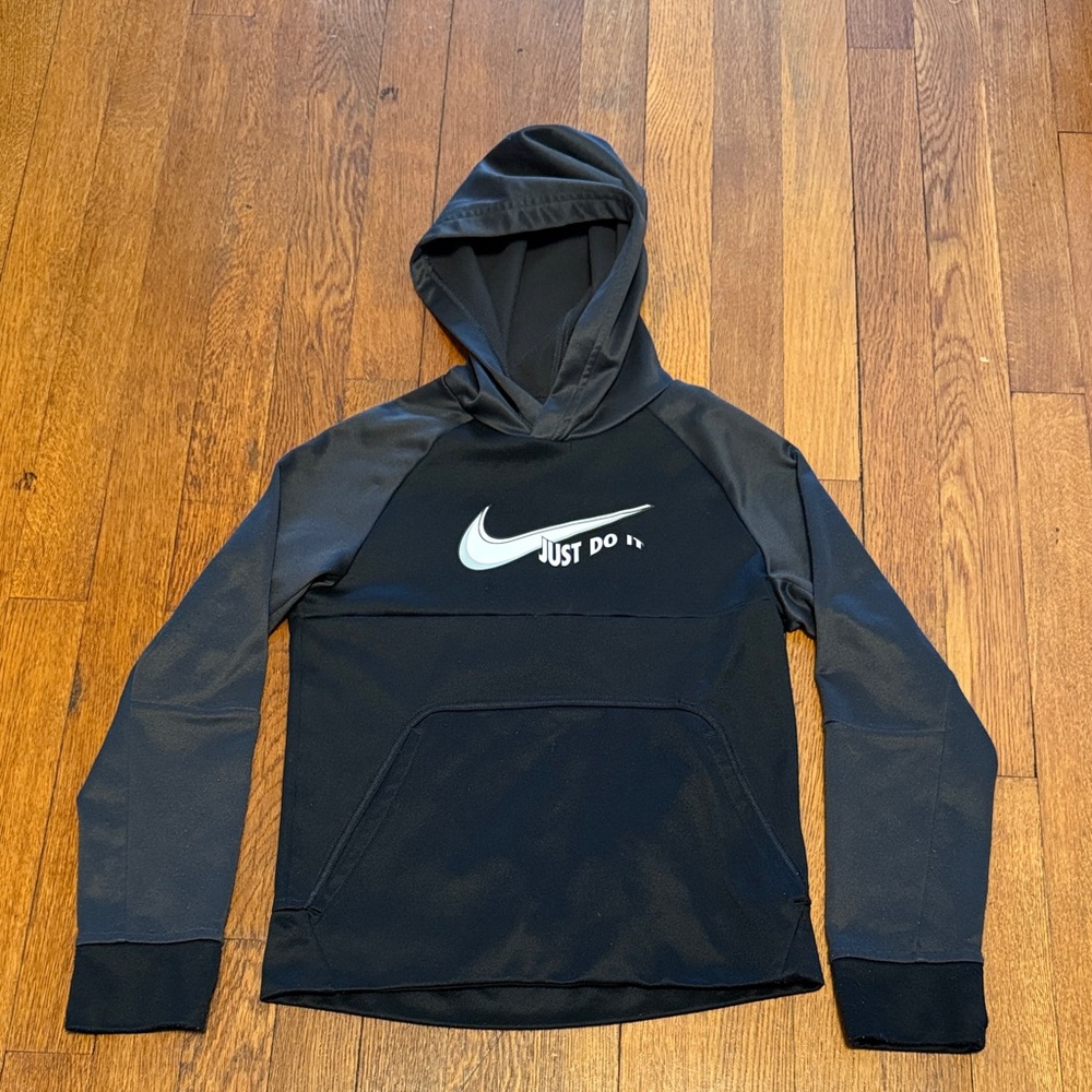 Nike Boys Hooded Sweatshirt Black Size S